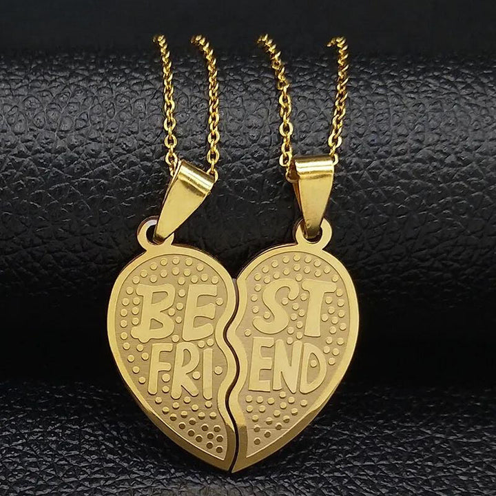 Necklace Best Friend Heart 2pcs