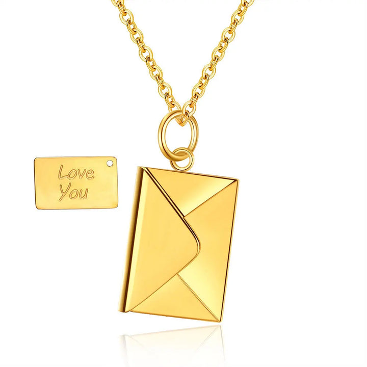 Love Letter Envelope Pendant Necklace Romantic