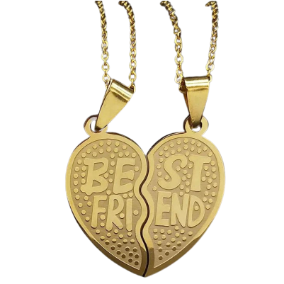 Necklace Best Friend Heart 2pcs