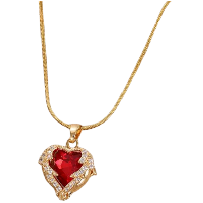 Necklace Enamel Heart