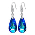 Earrings  Blue  and yellow Crystal